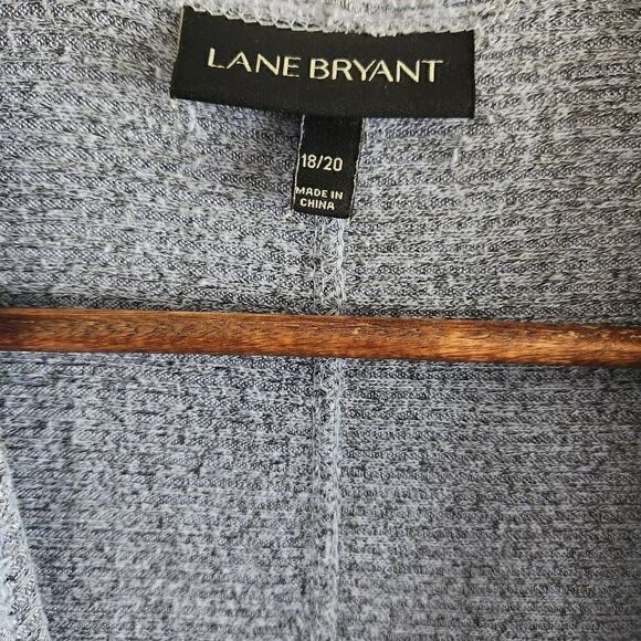 Lane Bryant Cardigan Sweater Womens 18/20 Plus Size Duster Open Front Blue - Picture 3 of 4
